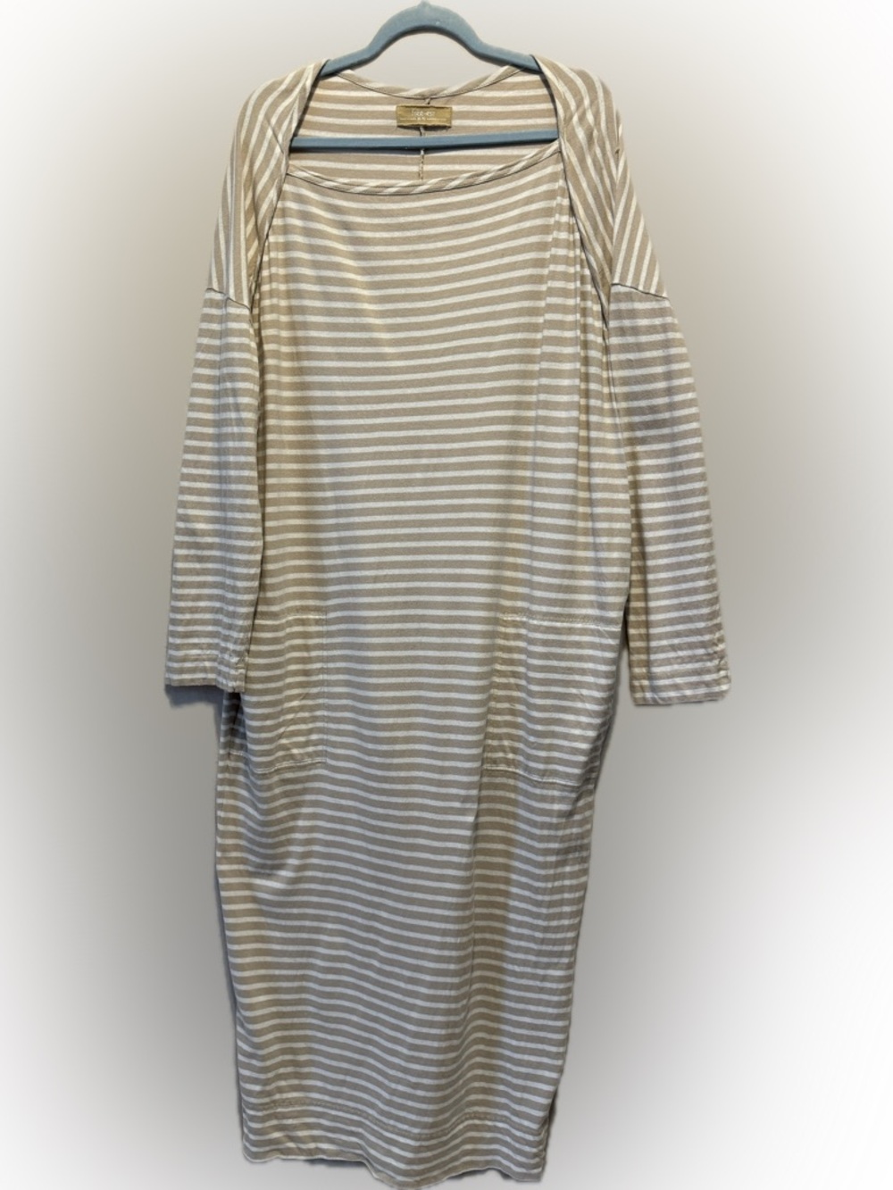 Free People Striped Maxi Dress in Beige and White - Picture 2 of 6